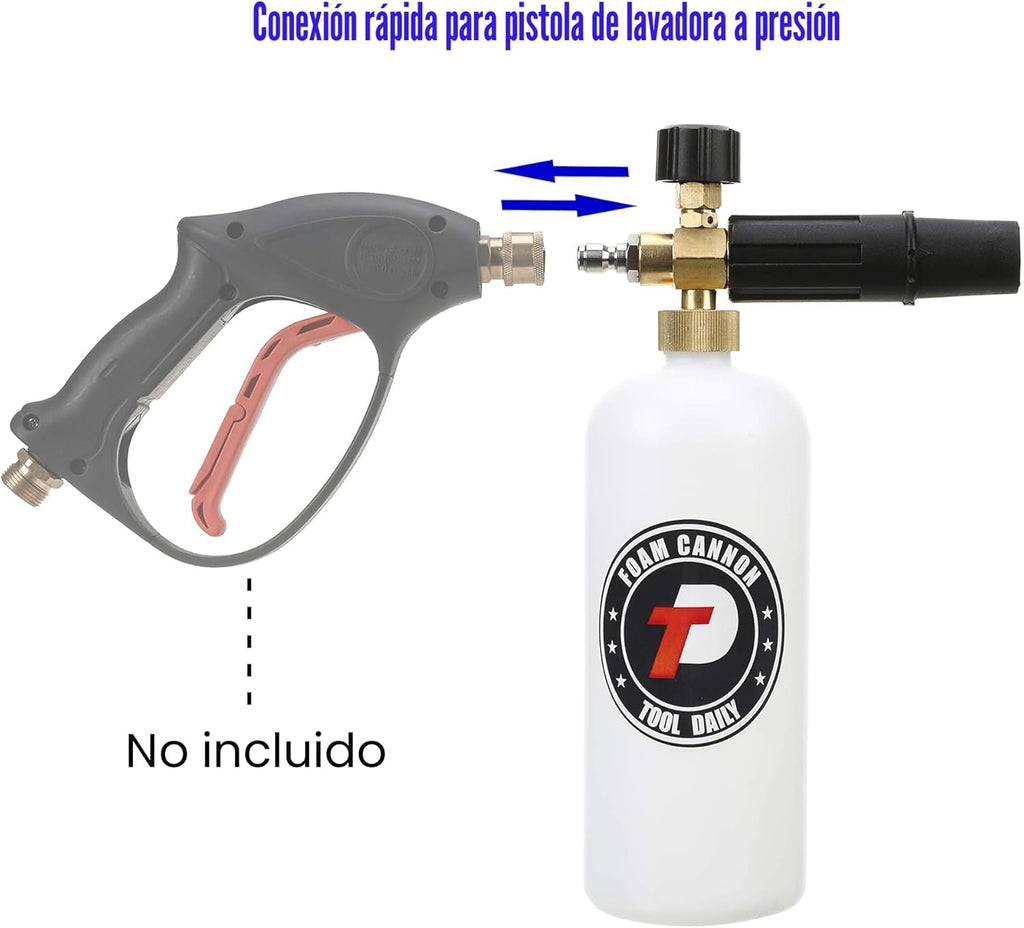 Cañón de Espuma Tool Daily para Hidrolavadora – Foam Cannon con 5 Boquillas