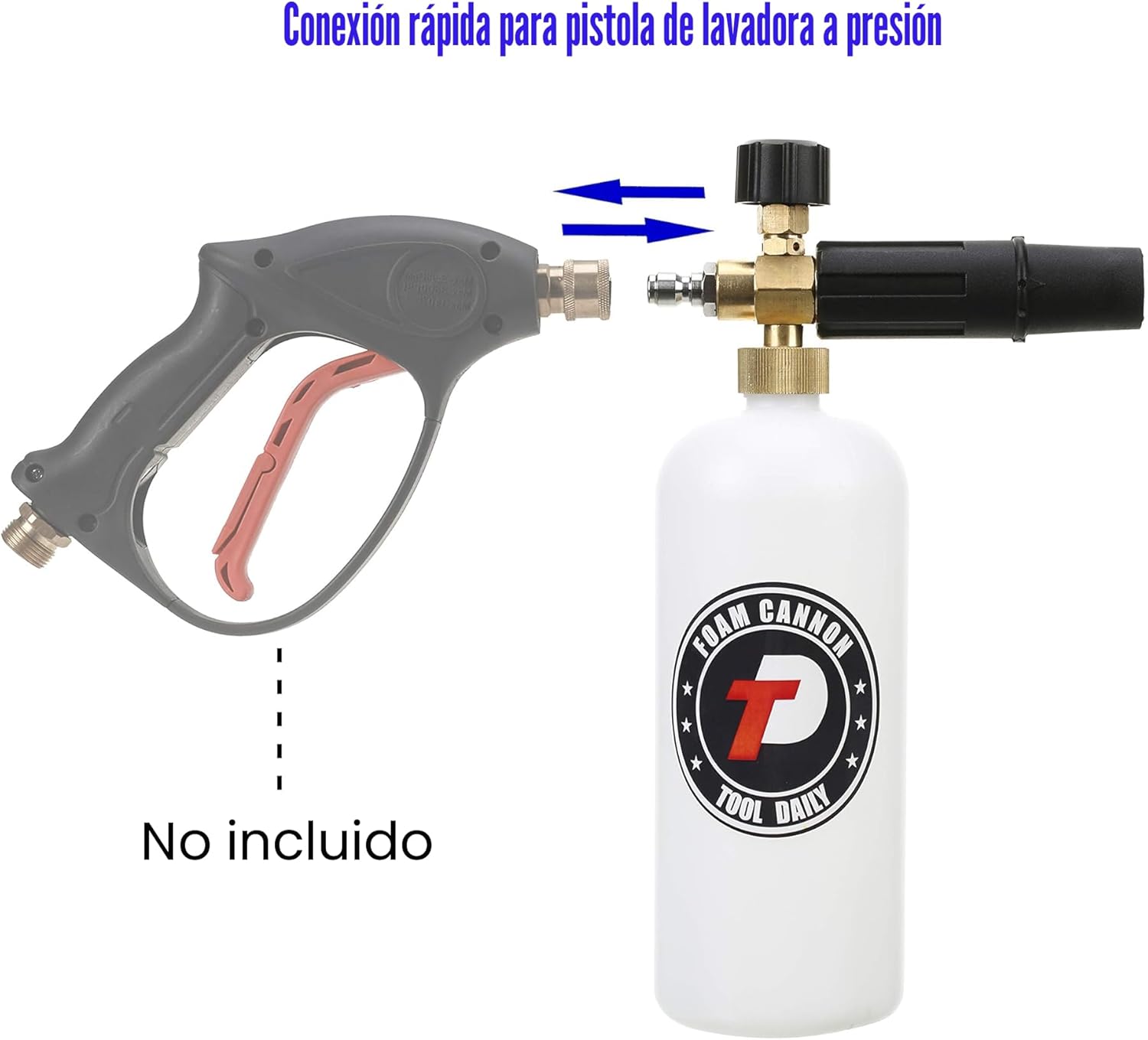 Cañón de Espuma Tool Daily para Hidrolavadora – Foam Cannon con 5 Boquillas