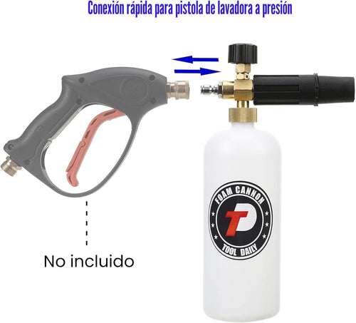 Cañón de Espuma Tool Daily para Hidrolavadora – Foam Cannon con 5 Boquillas
