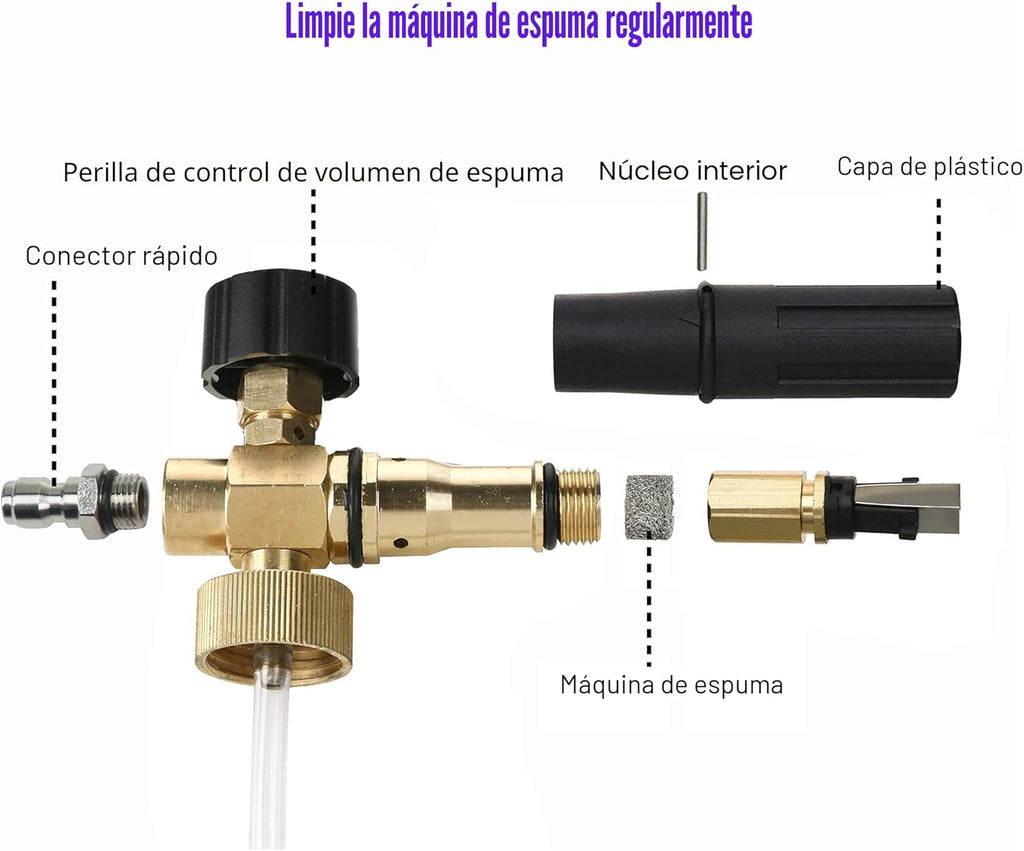 Cañón de Espuma Tool Daily para Hidrolavadora – Foam Cannon con 5 Boquillas
