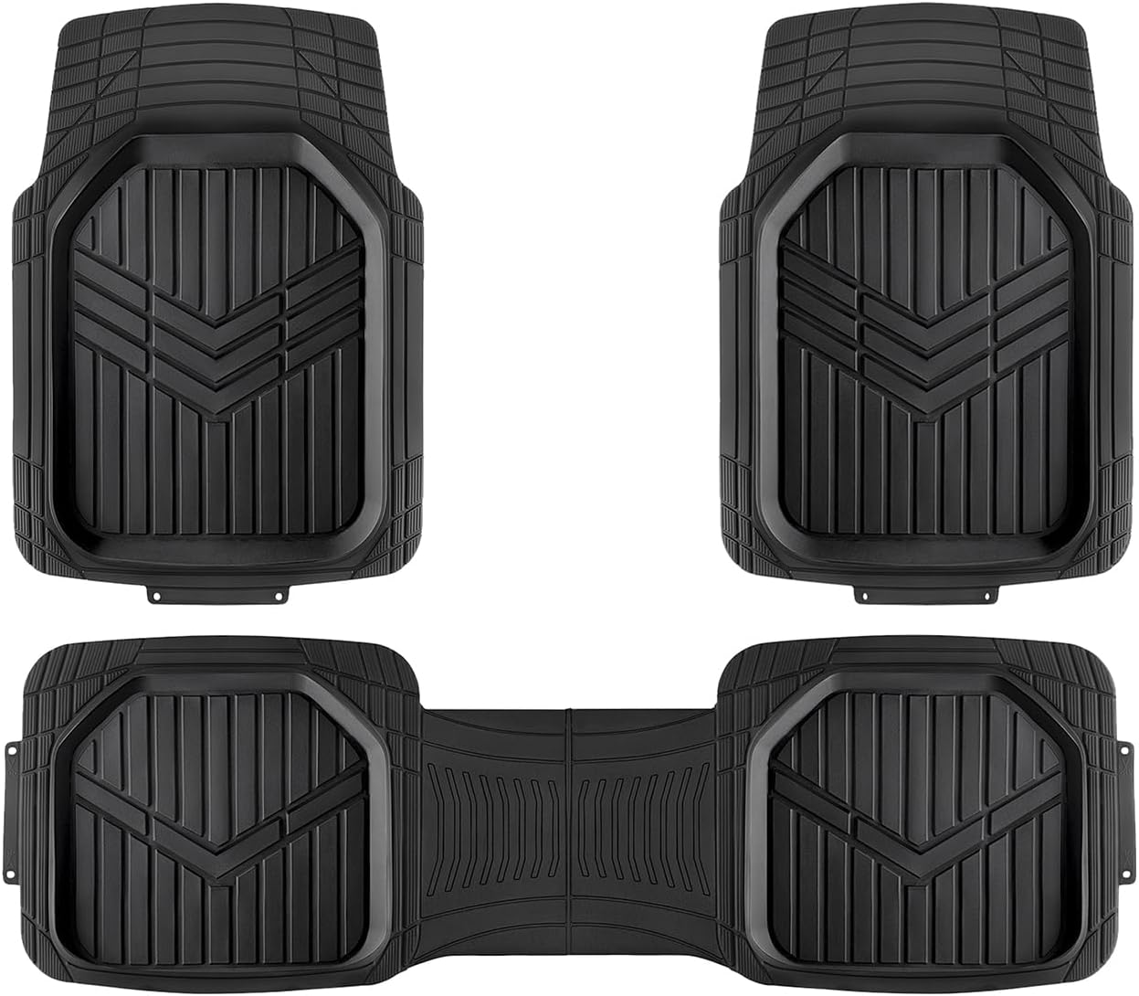 Alfombras de Goma Todo Clima Amazon Basics – 3 Piezas Trim To Fit