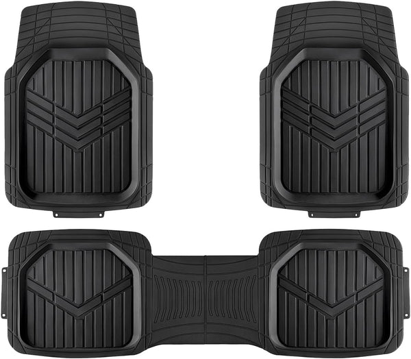 Alfombras de Goma Todo Clima Amazon Basics – 3 Piezas Trim To Fit