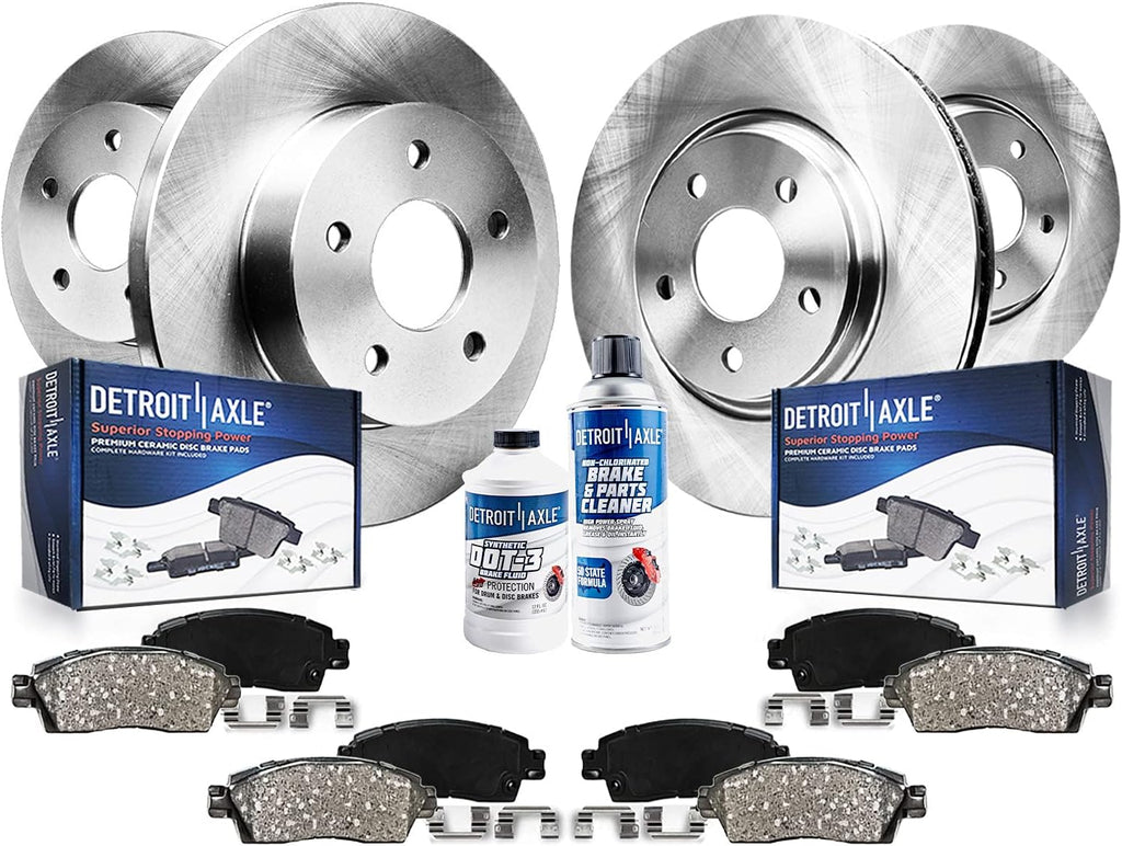 - 10pc Brake Kit for 2013-2017 Honda Accord, Disc Brakes Rotors 2014 2015 2016 Ceramic Brake Pads Replacement : 11.10" inch Front and Rear Rotors