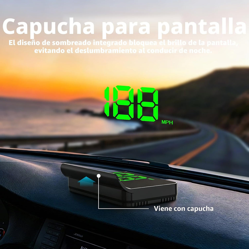 Pantalla HUD Head Up Display Universal – Velocidad GPS MPH/KMH