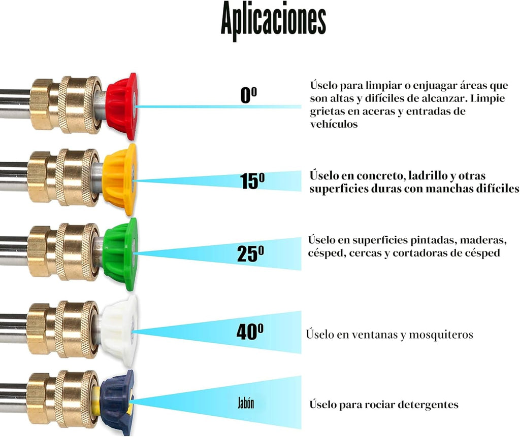 Cañón de Espuma Tool Daily para Hidrolavadora – Foam Cannon con 5 Boquillas