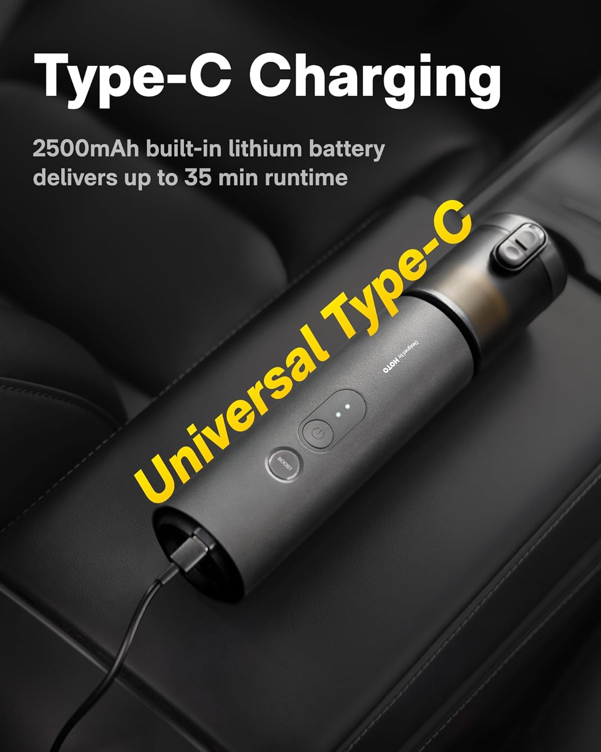 HOTO Handheld Car Vacuum Cleaner Cordless, 4-in-1 Portable Mini Vacuum with 20000Pa Strong Suction, Electric Compressed Air Duster Blower for Car, Desk, Computer, Keyboard, Home, Office Cleaning