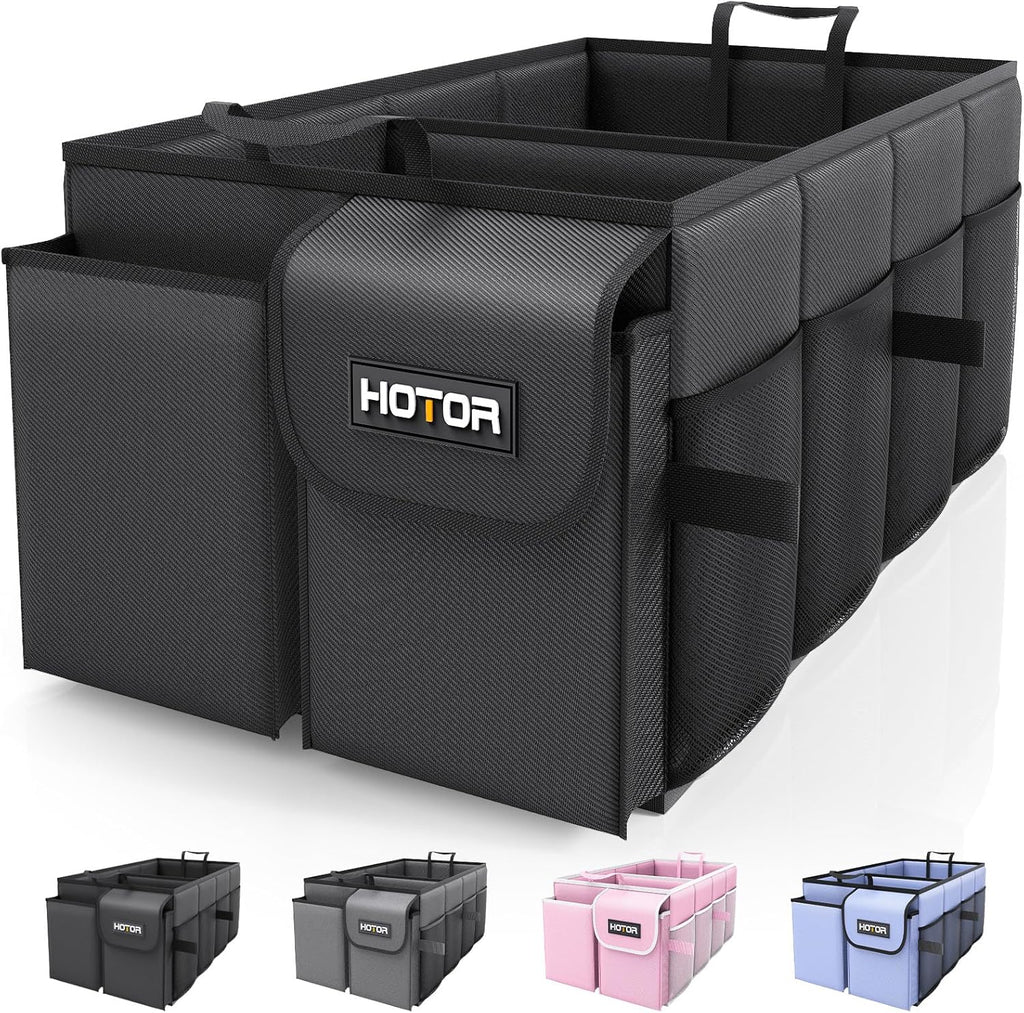 Organizador de Cajuela Plegable HOTOR – Impermeable 46L con 6 Bolsillos
