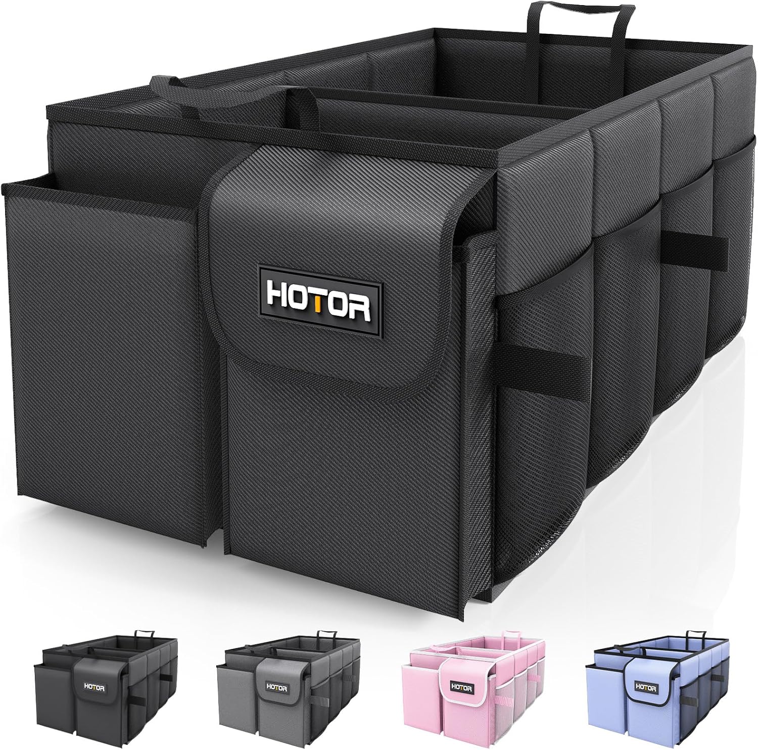 Organizador de Cajuela Plegable HOTOR – Impermeable 46L con 6 Bolsillos