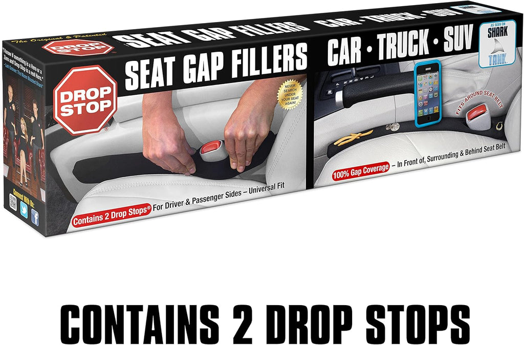 Drop Stop Seat Gap Filler – 2 Pack (Car, Truck & SUV)