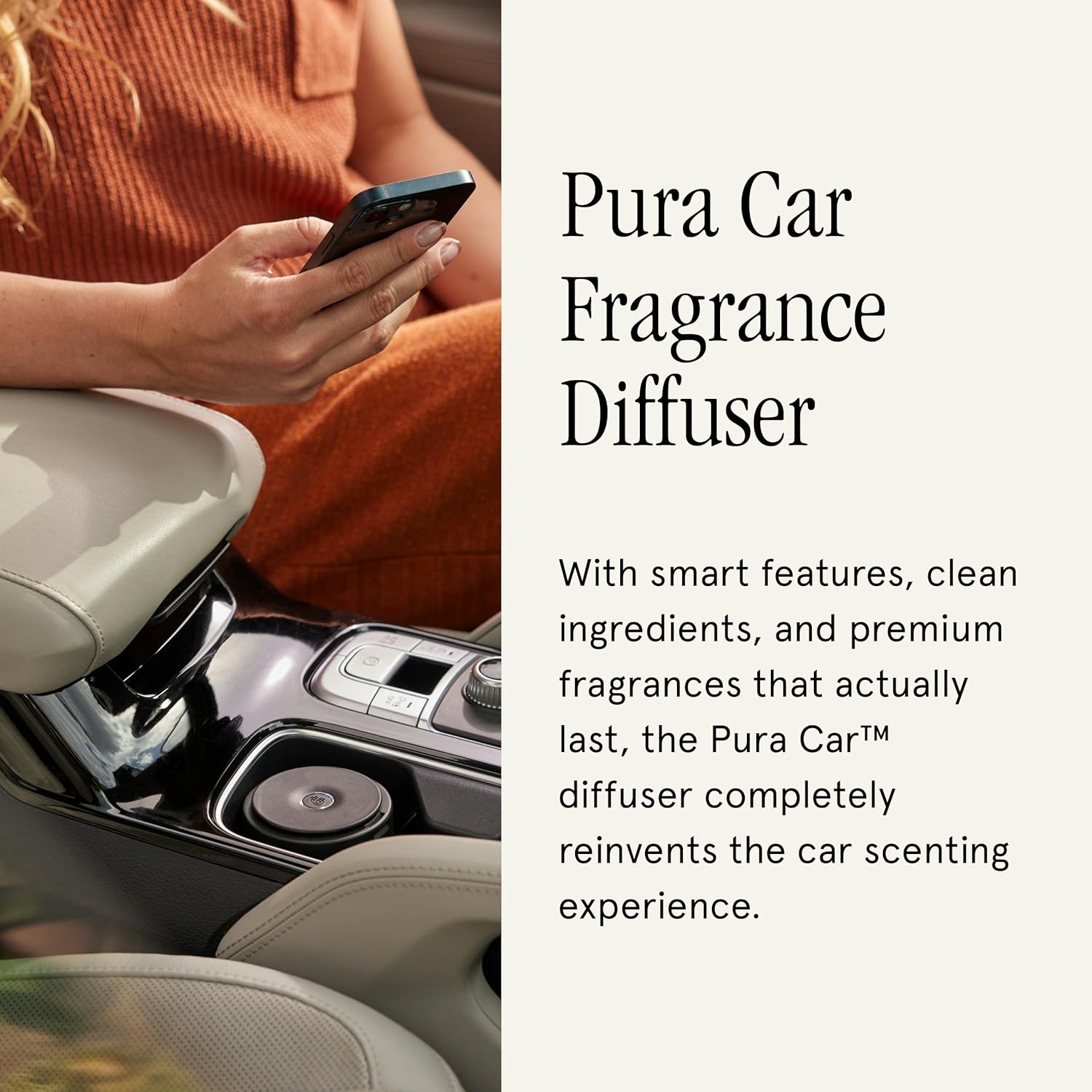 Pura Car Diffuser - Portable Fragrance System - On/Off Controlled Through Car Acceleration - Adjustable Intensity Control Through App - Fragrances Sold Separately