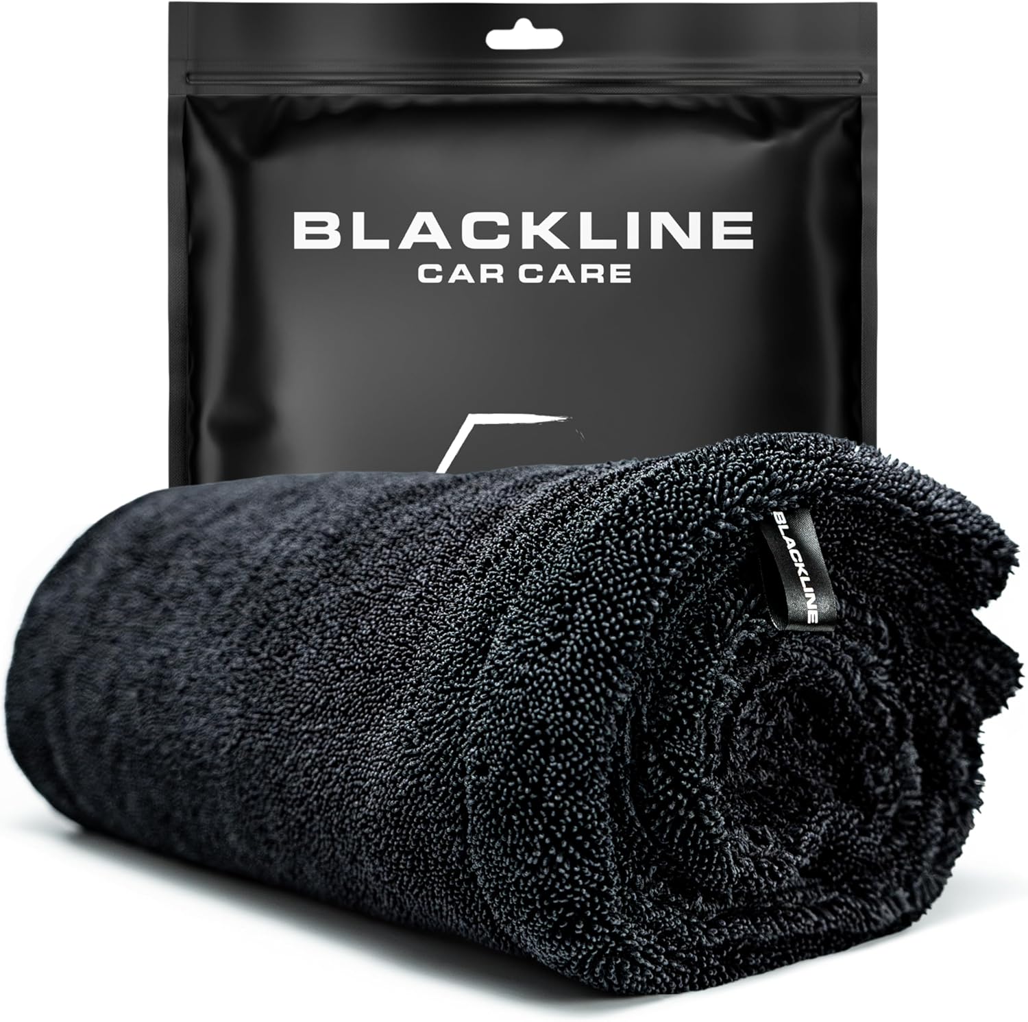 Blackline 24"x36" Twisted-Loop Drying Towel, 1300GSM, Streak Free, Lint Free, Reusable - Car Accessories, Bath Towels, Microfiber Cleaning Cloth - One Pass is All You Need