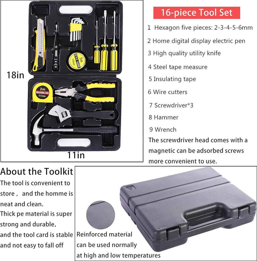 Emergency Roadside Kit for Car,Emergency Kits for Vehicles,Safety Kits for Cars, Car Jumper Cables Kit(11.8 Foot Upgrade) 124 Pcs,Tow Strap, Folding Survival Shovel,Car Tool Kit